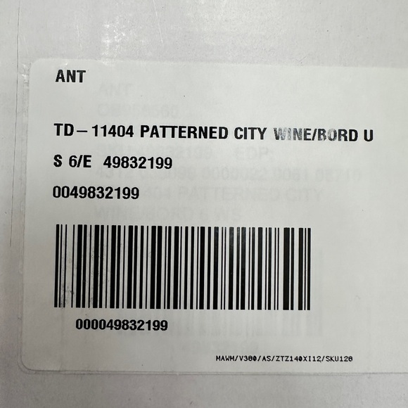 Anthropologie NWB Burgundy Turquoise Geometric Aztec Strappy Flats size 6 - Picture 7 of 11